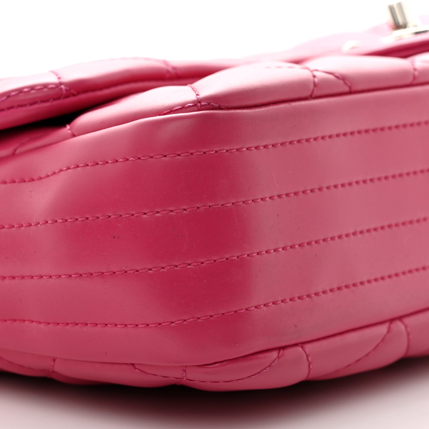 Chanel Rubber Quilted Lambskin Medium Coco Rain Flap Pink 10 of 12