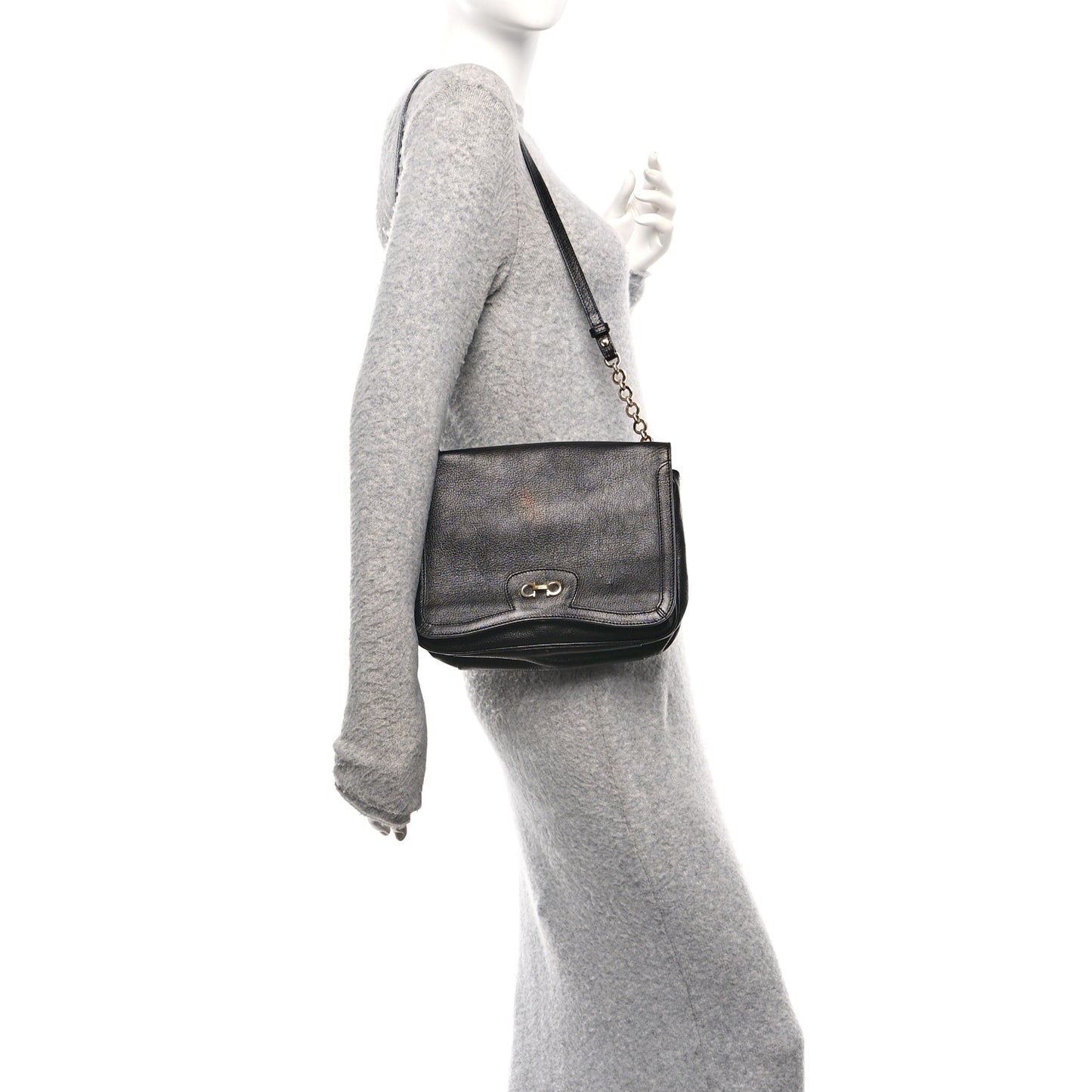 Buffalo Gancini Shoulder Bag Black