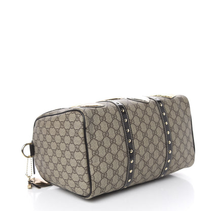 Gucci Monogram Guccissima Hearts Studded Medium Joy Boston Dark Brown 4 of 12
