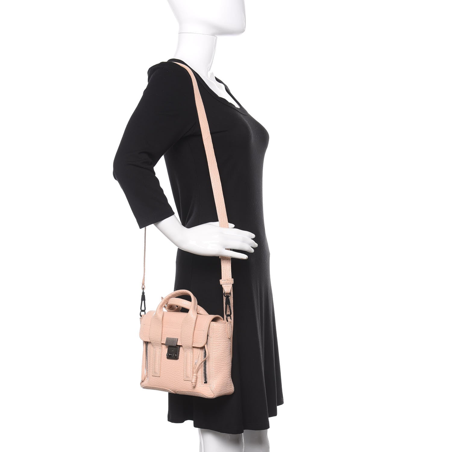 3.1 Phillip Lim 3.1 Textured Calfskin Mini Pashli Satchel Blush 2 of 13
