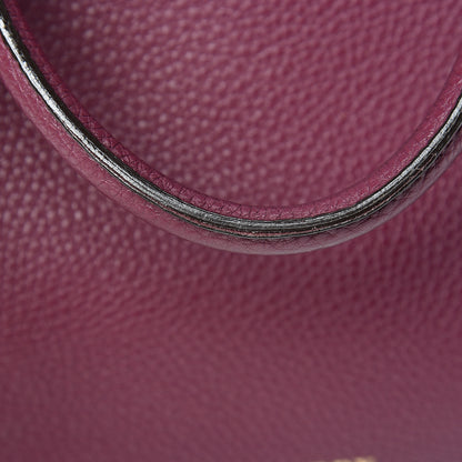Burberry Derby Calfskin House Check Medium Banner Tote Dark Plum 18 of 27