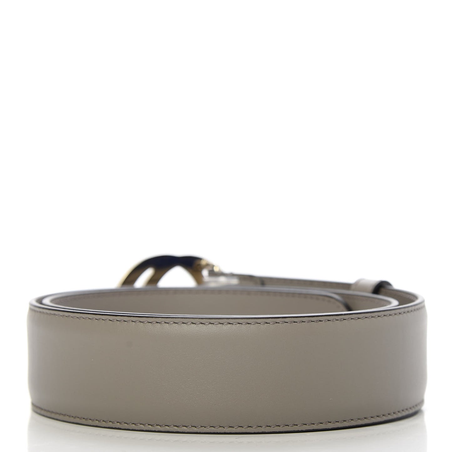 Moon Calfskin Interlocking G 37mm Belt 75 30 Storm Grey