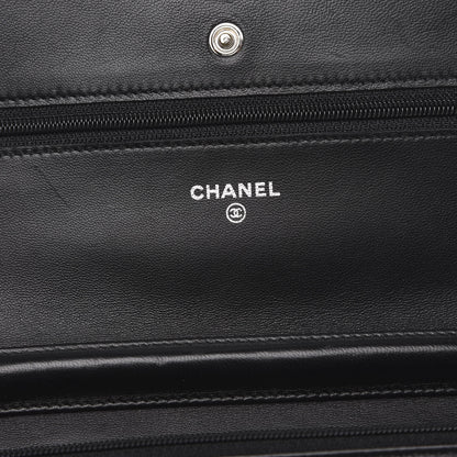 Chanel Lambskin Quilted Wallet On Chain WOC Black 6 of 14