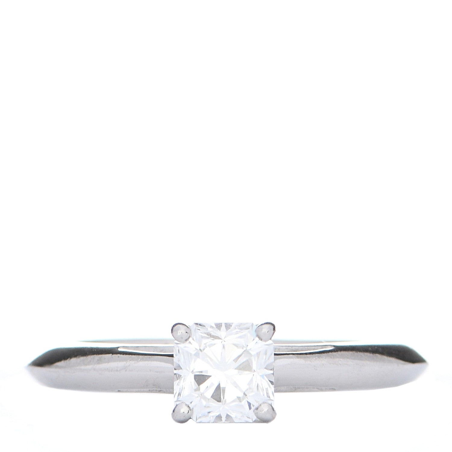 Tiffany Platinum Diamond .54ct Solitaire Lucida Engagement Ring 47 4 1 of 4
