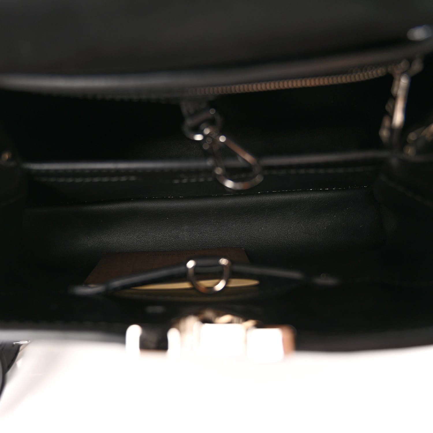 Louis Vuitton Calfskin Plaited Capucines BB Black 5 of 9