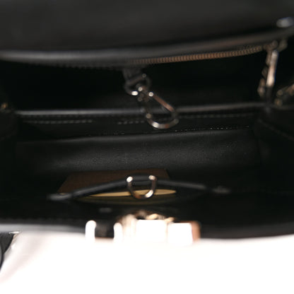 Louis Vuitton Calfskin Plaited Capucines BB Black 5 of 9