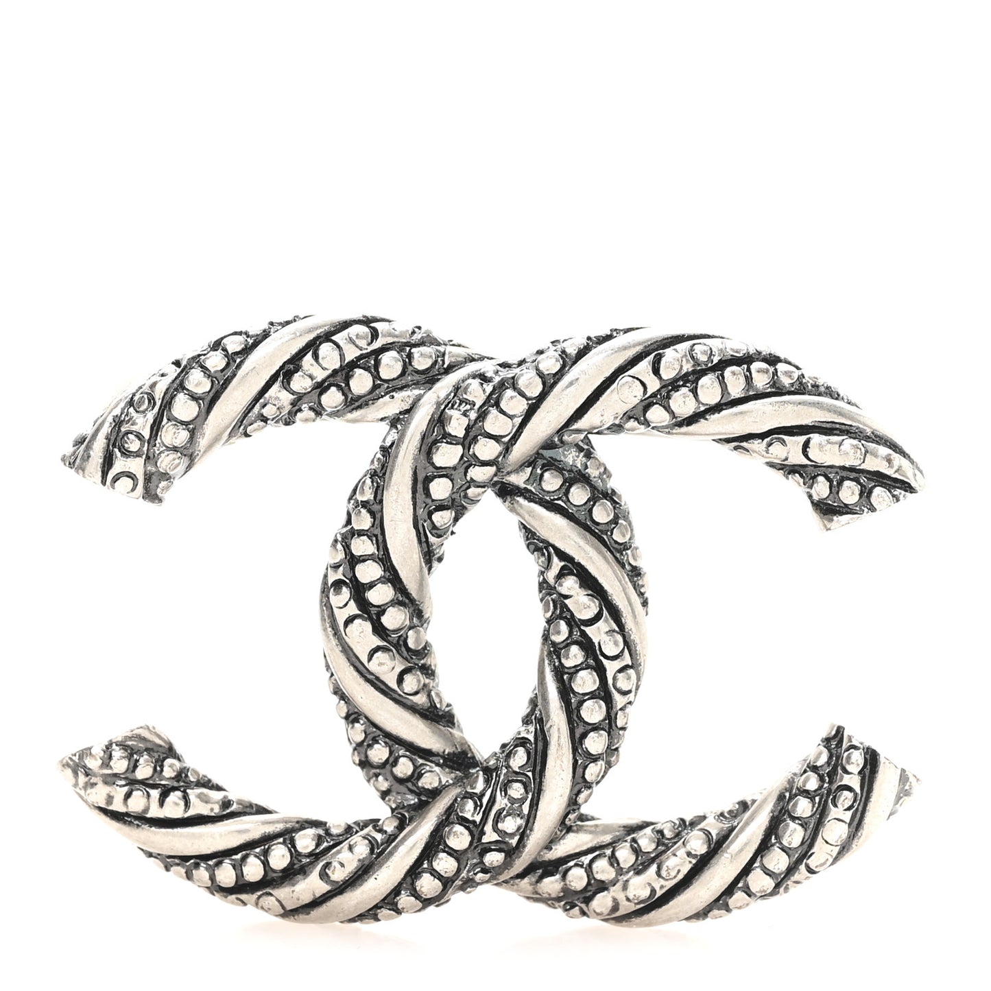 Ruthenium Twisted CC Brooch