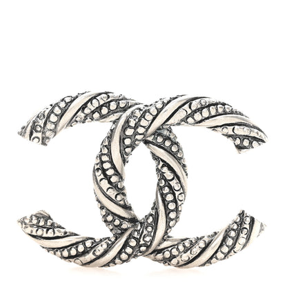 Chanel Ruthenium Twisted CC Brooch 1 of 4