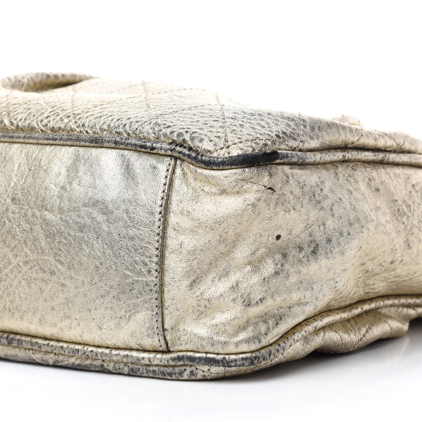 Distressed Lambskin Le Marais Tote Gold