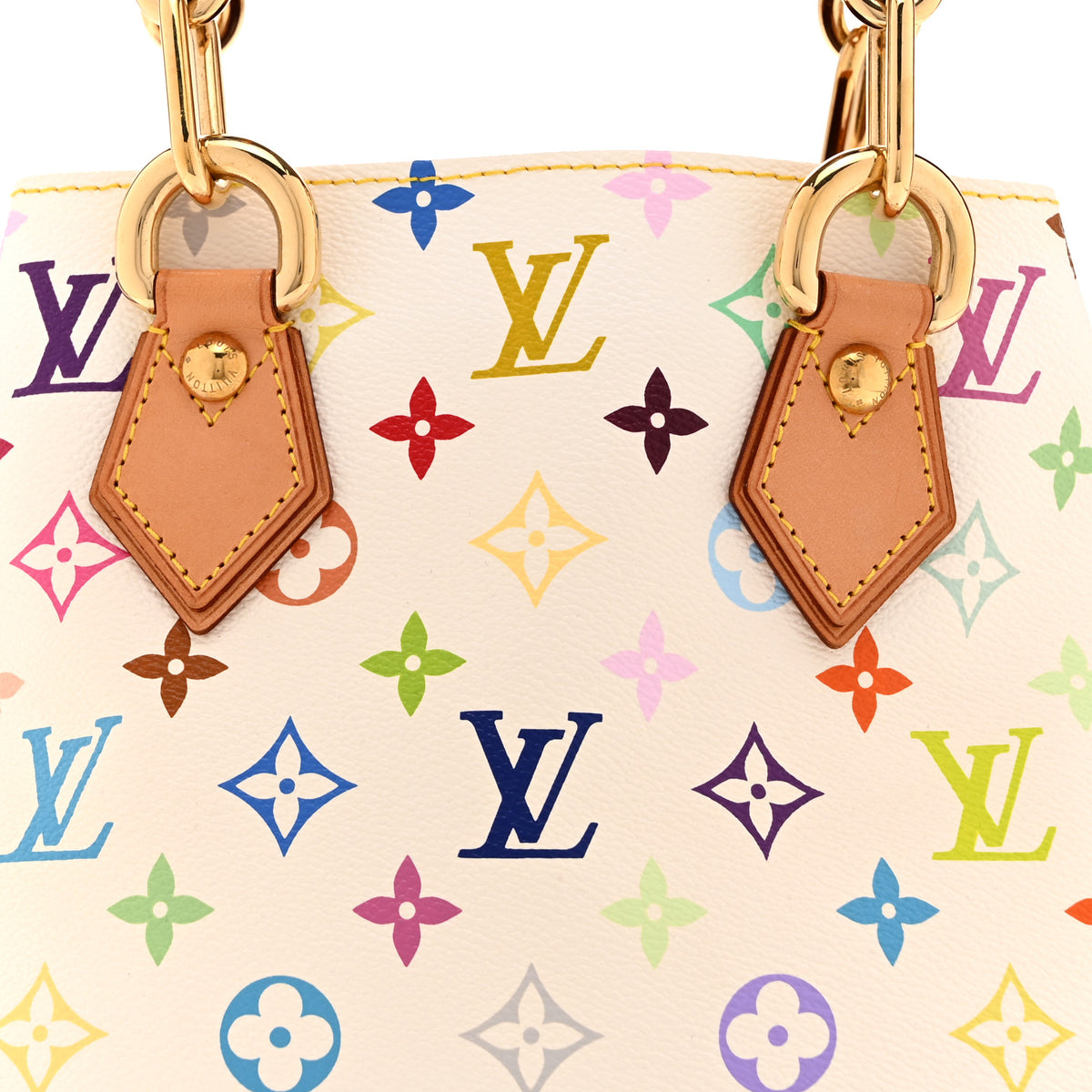 Louis Vuitton Monogram Multicolor Audra White 8 of 10