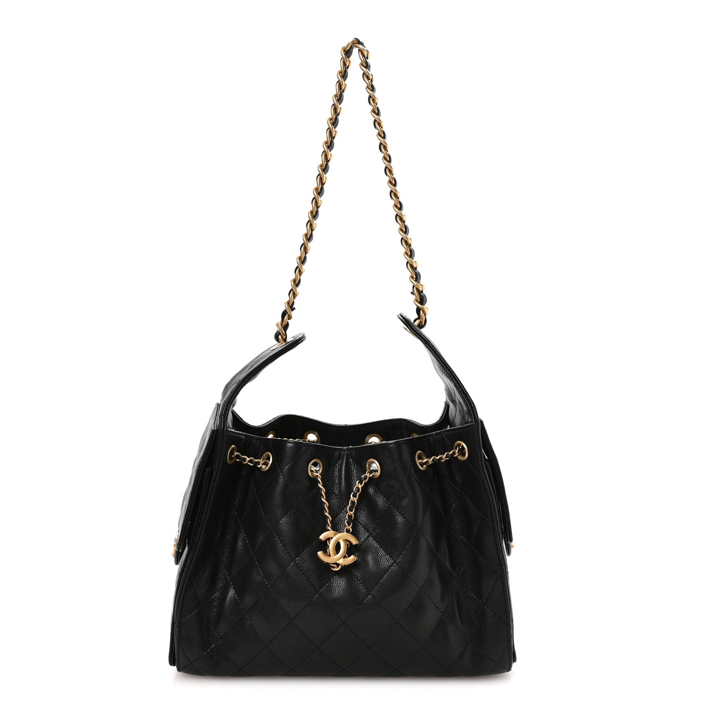 Caviar Quilted Small Chanel 25 Handbag Black