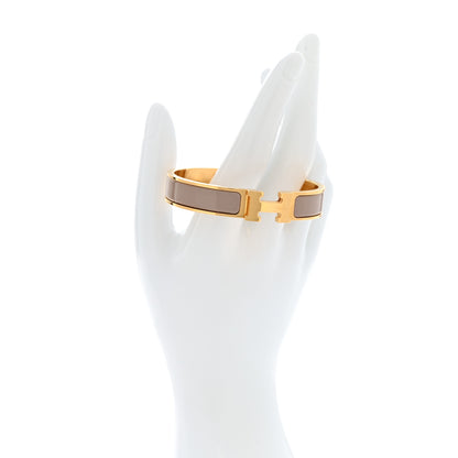 Hermes Enamel Narrow Clic Clac H Bracelet GM Marron Glace 2 of 6