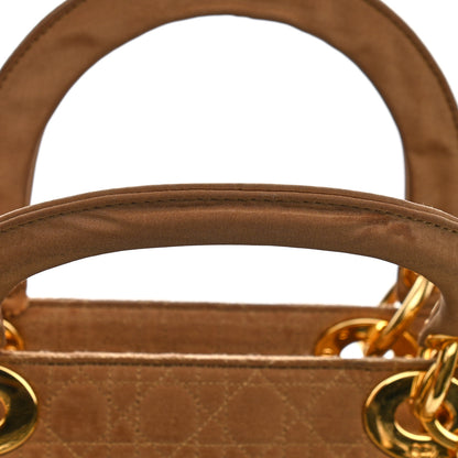 Christian Dior Nylon Cannage Large Lady Dior Tan 16 of 18