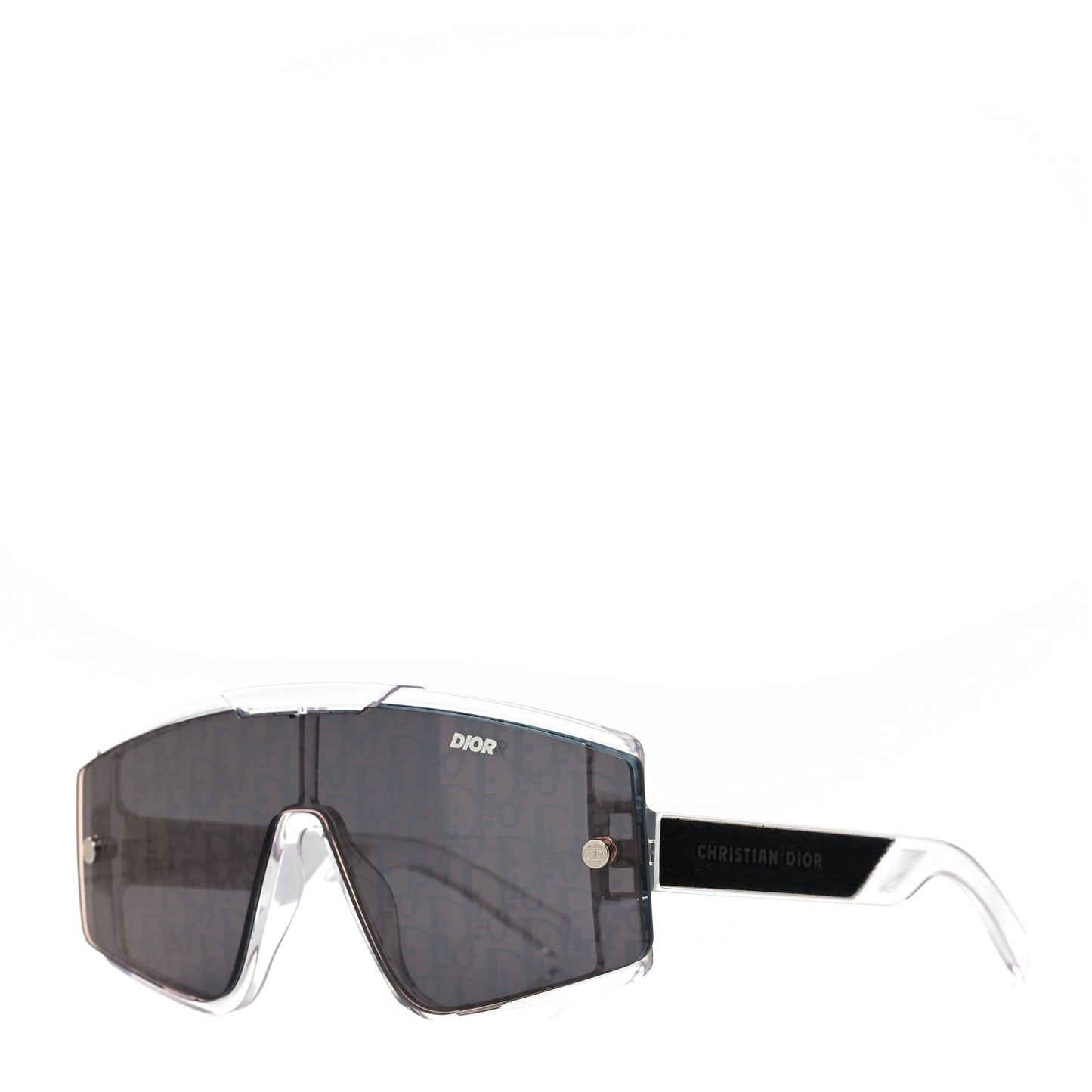 Acetate Diorxtrem MU Oblique Mask Sunglasses Crystal