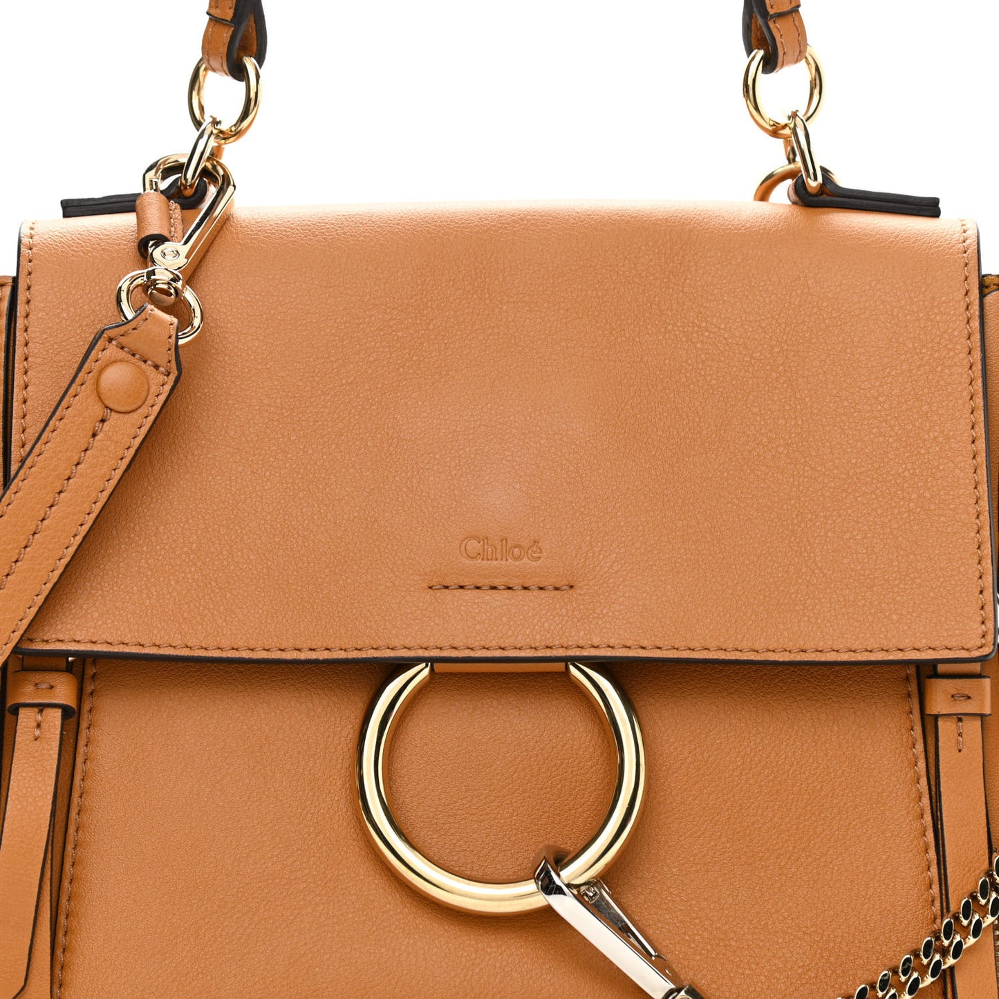 Calfskin Small Faye Day Shoulder Bag Tan