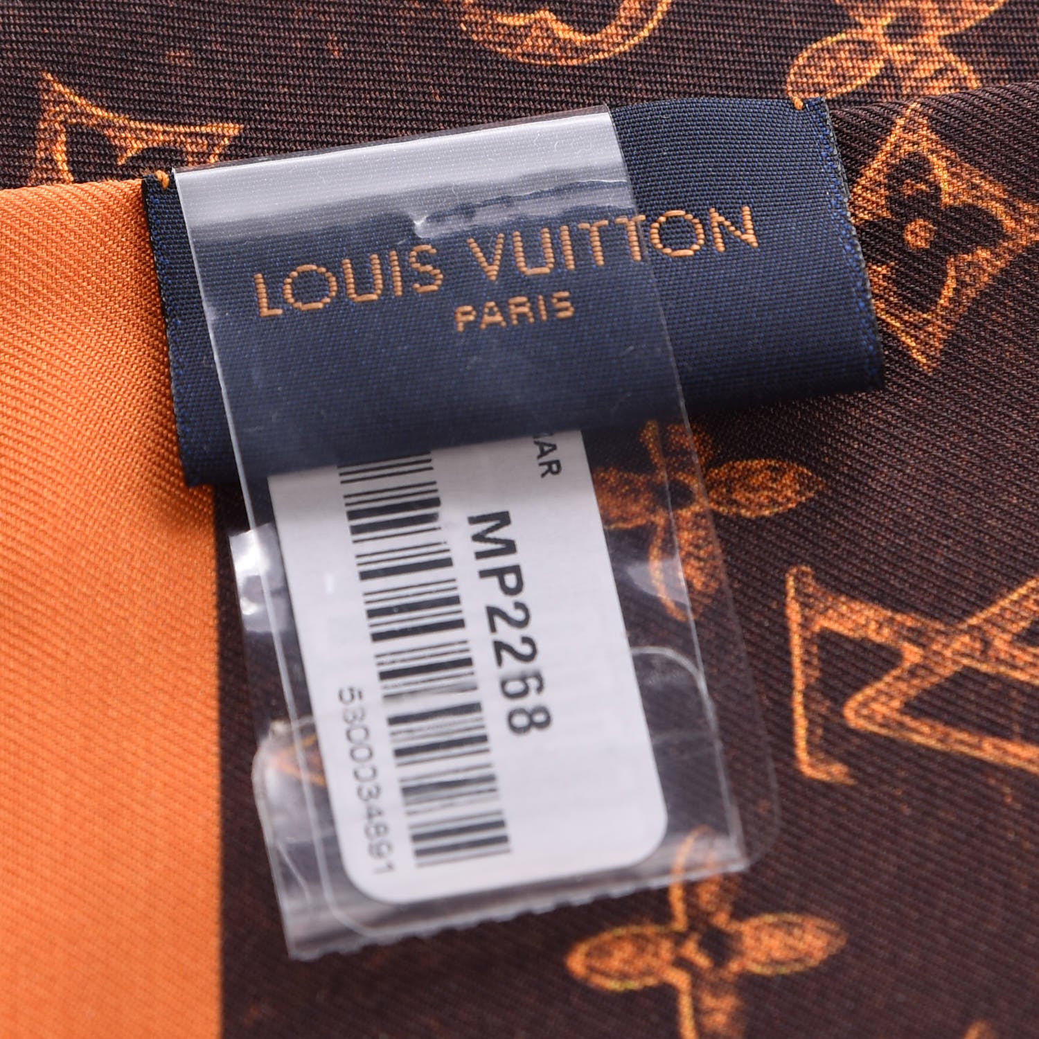 Louis Vuitton Silk Catogram Classic Bandeau Marron 4 of 4