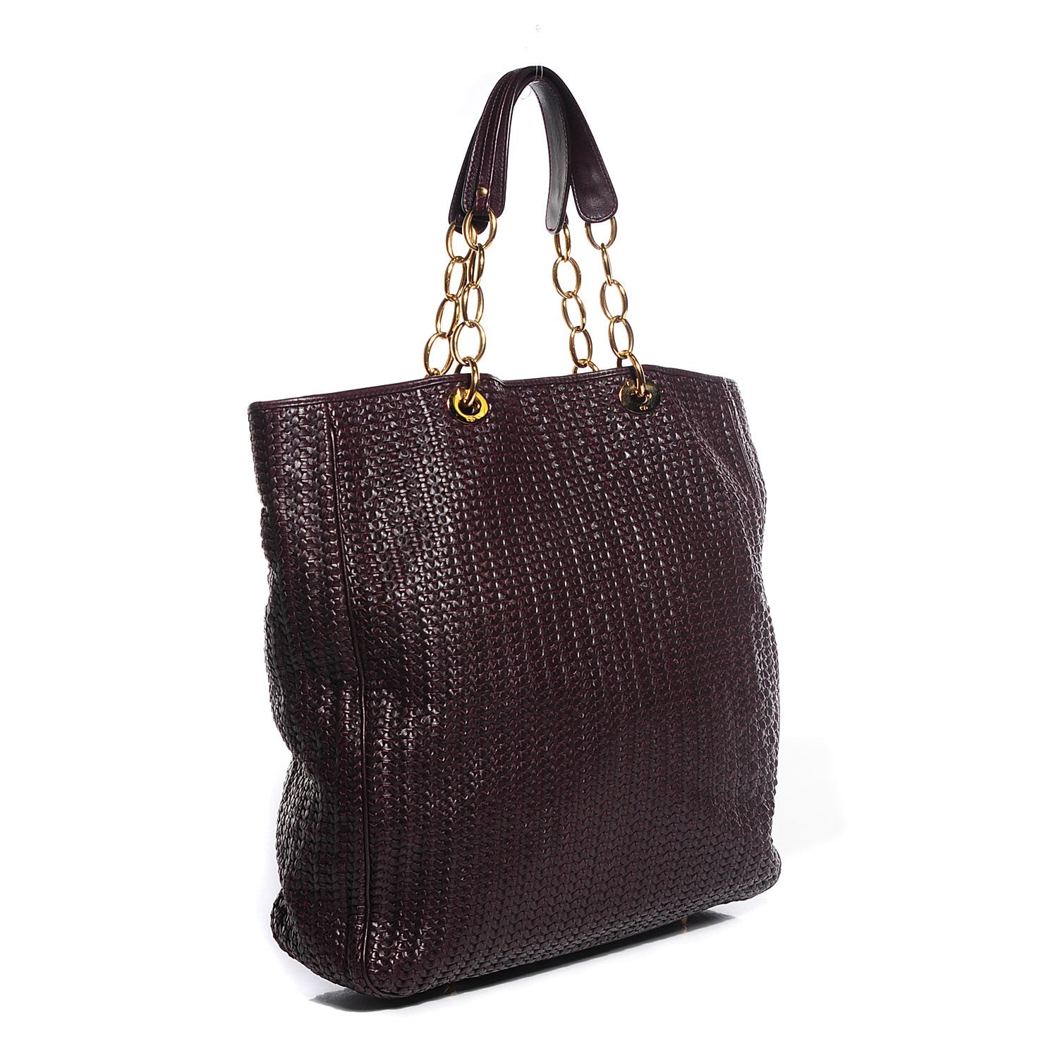 Christian Dior Lambskin Woven Large Dior Soft Tote Burgundy 3 of 8