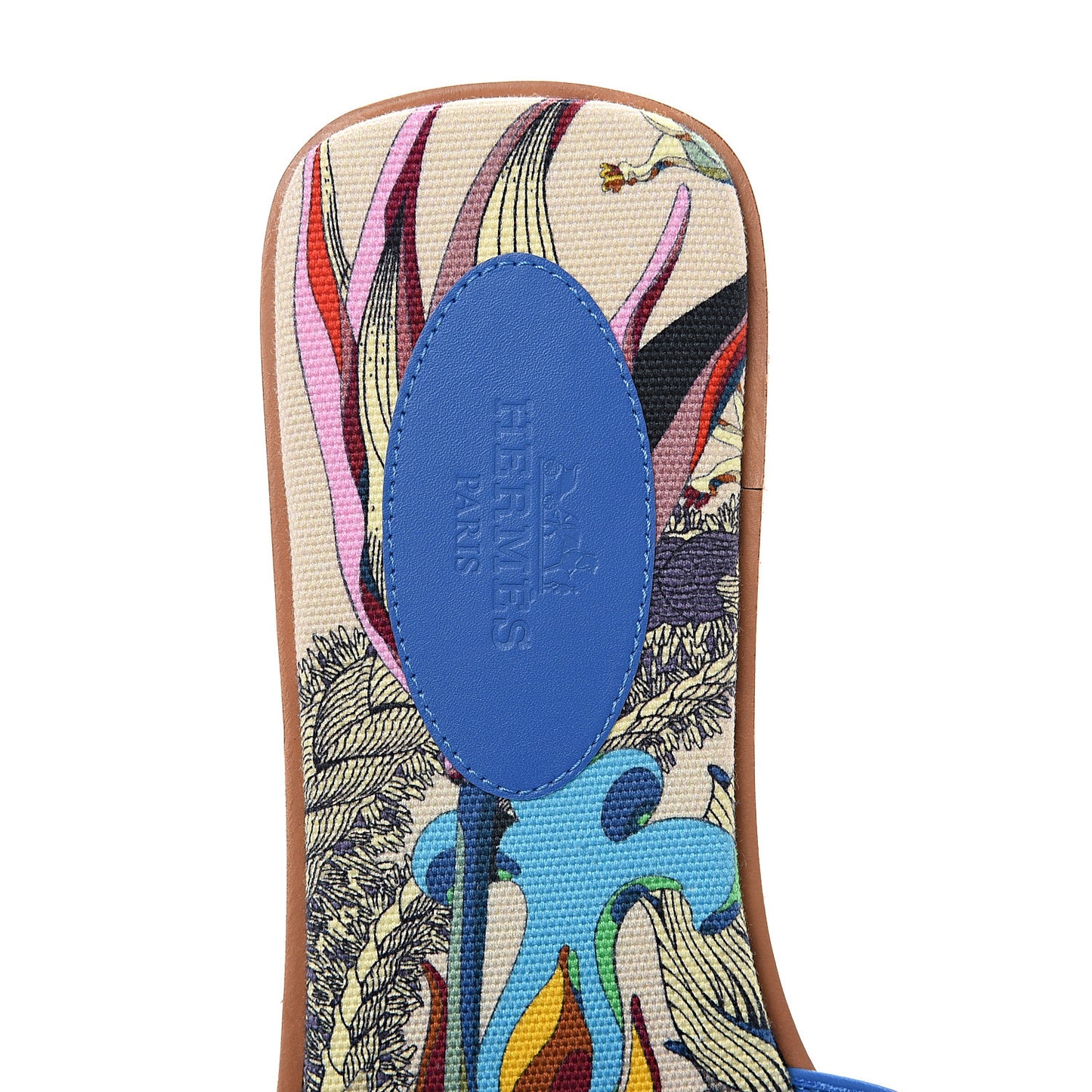 Calfskin Oran Sandals 37 Bleu Zanzibar