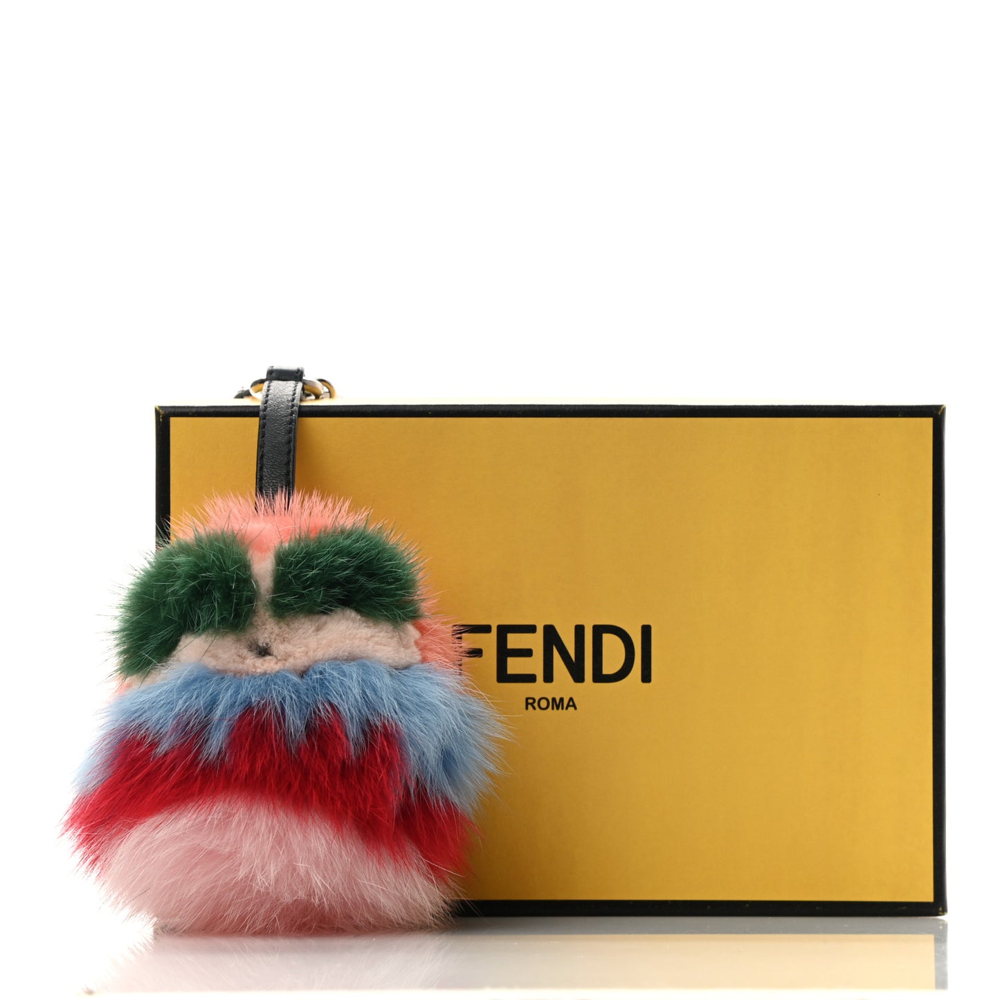 Mink Fox Fur Kid Monster Bag Bug Charm Multicolor
