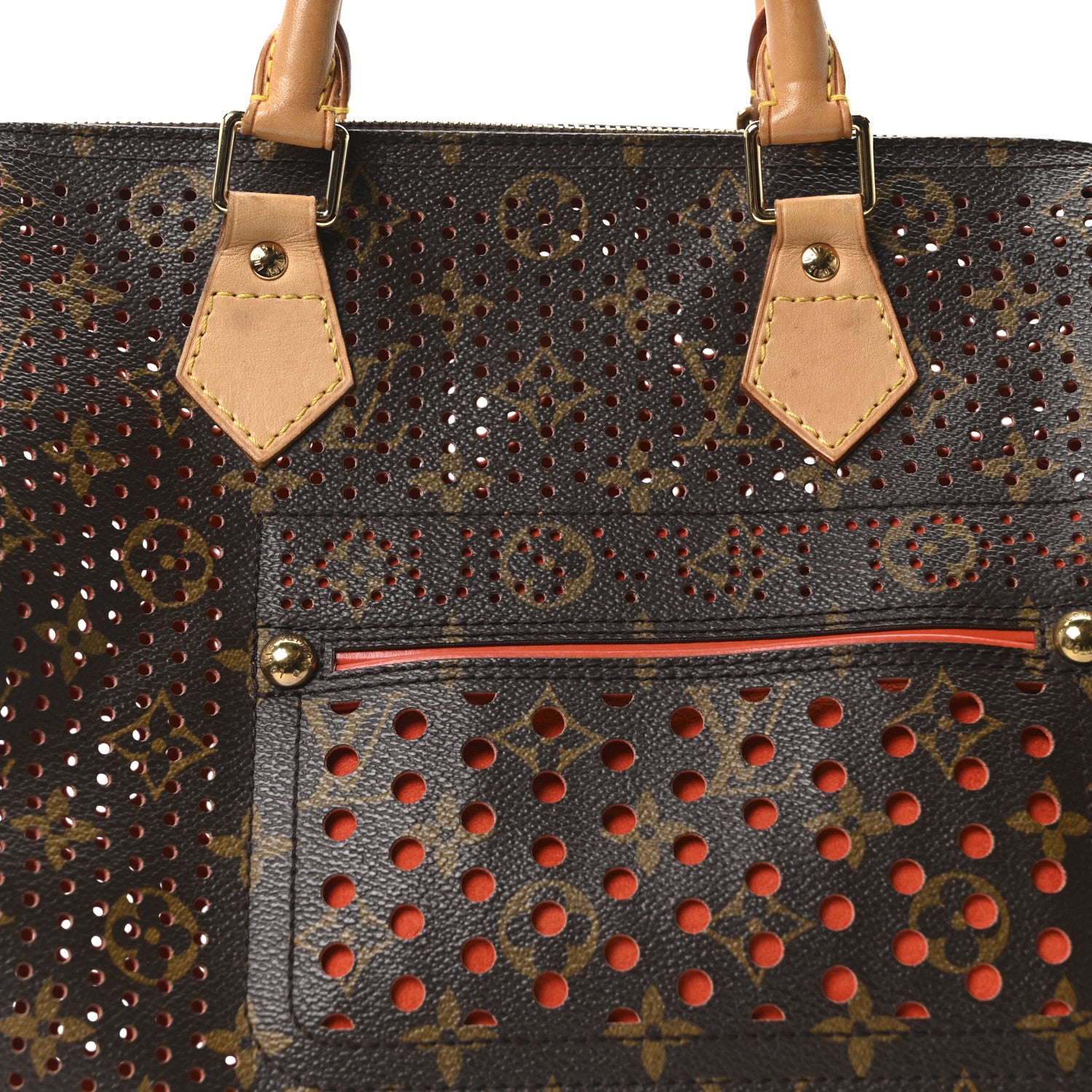 Louis Vuitton Monogram Perforated Speedy 30 Orange 7 of 9