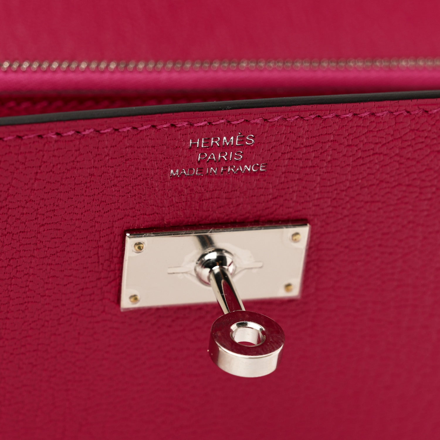 Hermes Chevre Mysore Kelly Wallet To Go Rose Mexico 5 of 6