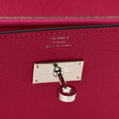 Hermes Chevre Mysore Kelly Wallet To Go Rose Mexico 5 of 6