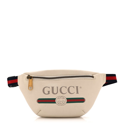 Gucci Grained Calfskin Small Logo Belt Bag White 1 of 11