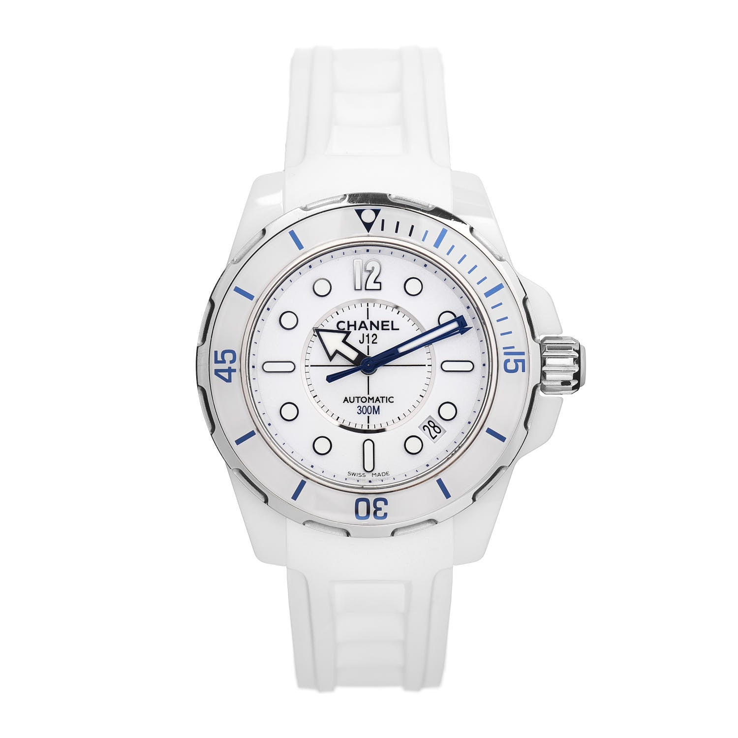 Chanel Stainless Steel Ceramic Rubber 40mm J12 Marine Automatic Watch White 1 of 4