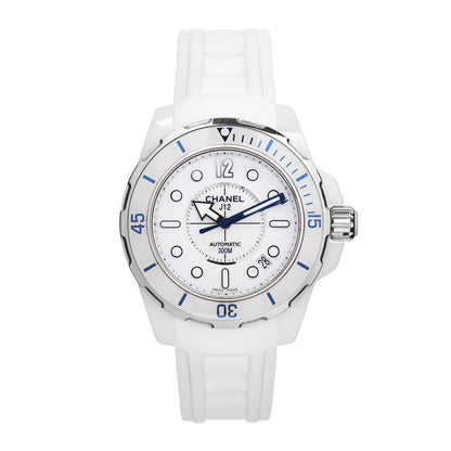 Chanel Stainless Steel Ceramic Rubber 40mm J12 Marine Automatic Watch White 1 of 4