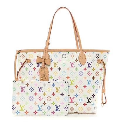 Louis Vuitton LV X TM Monogram Multicolor Neverfull MM White 3 of 10