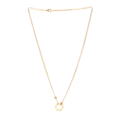 Cartier 18K Yellow Gold 2 Diamond LOVE Necklace 3 of 6