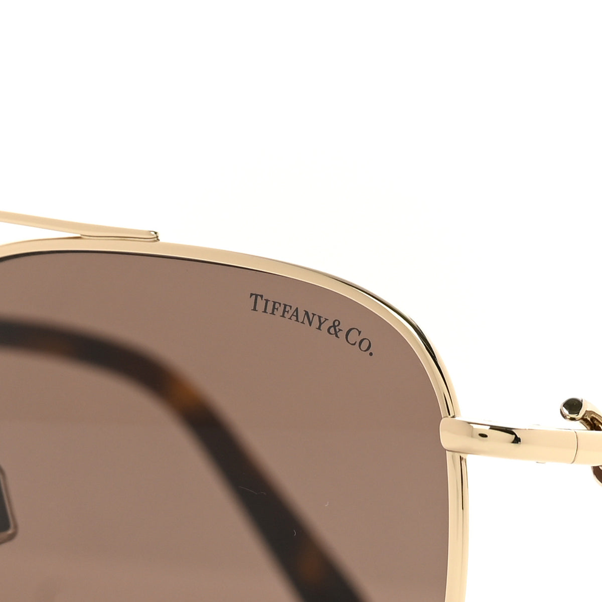 Tiffany Metal Knot Aviator Sunglasses TF3116 Pale Gold 8 of 9