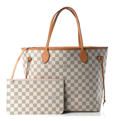 Louis Vuitton Damier Azur Neo Neverfull MM Rose Ballerine 1 of 9