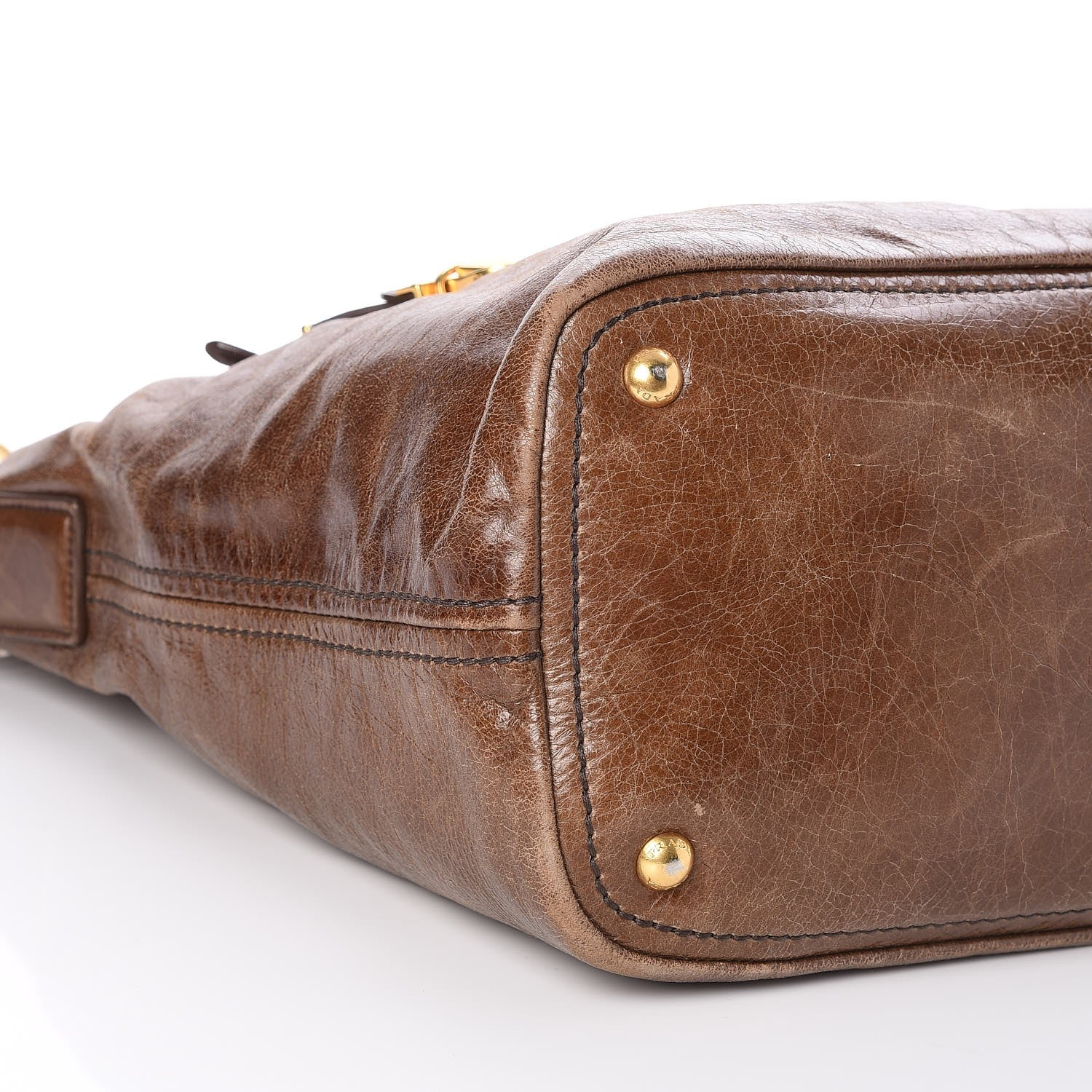 Prada Vitello Shine Hobo Nocciolo 9 of 10
