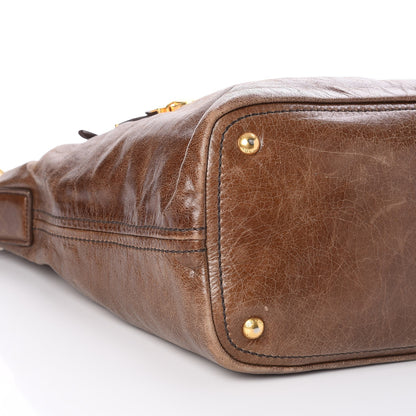 Prada Vitello Shine Hobo Nocciolo 9 of 10