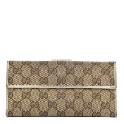 Gucci Monogram Icon Bar Continental Flap Wallet Off White 1 of 14