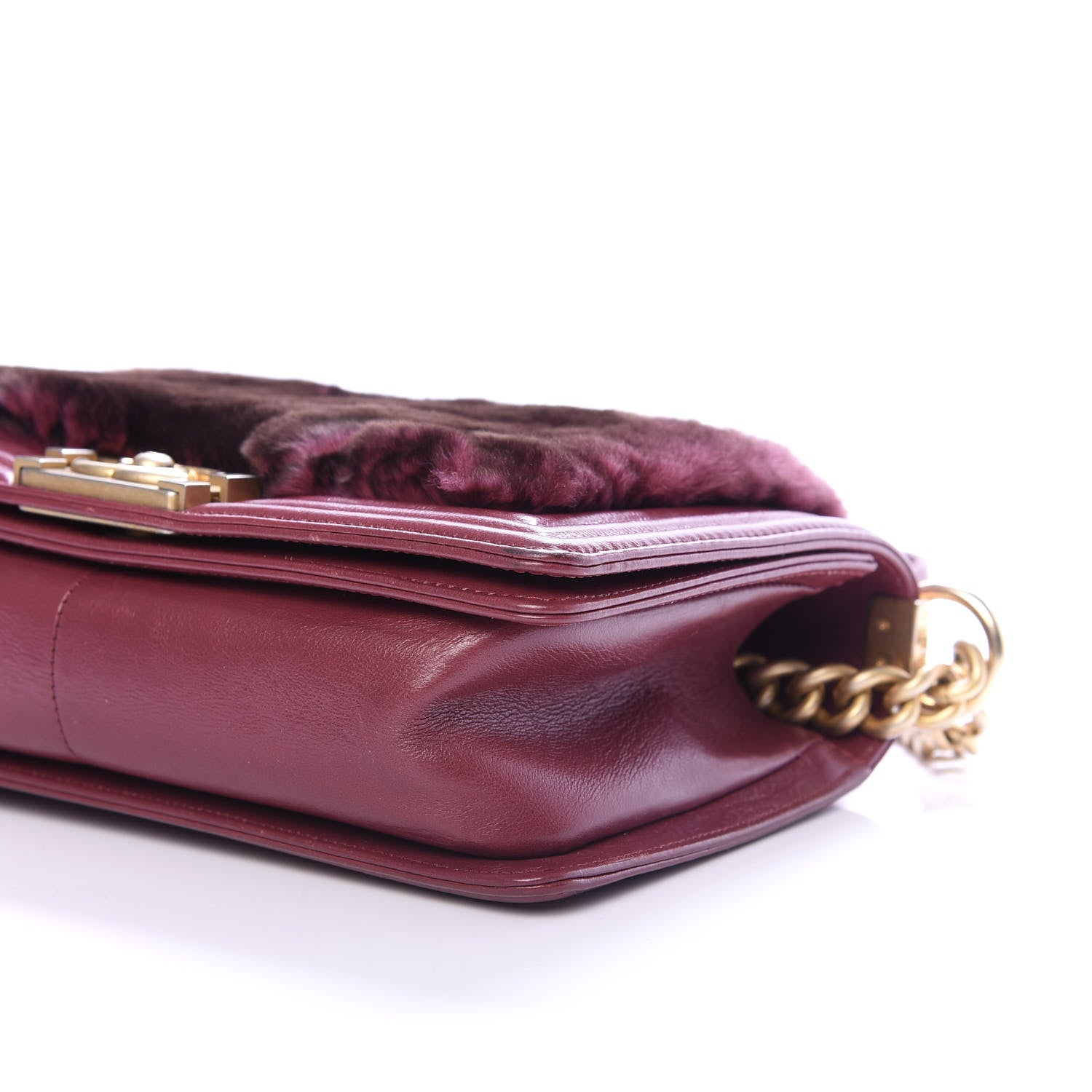 Chanel Orylag Rabbit Fur Calfskin Medium Boy Flap Red 7 of 9
