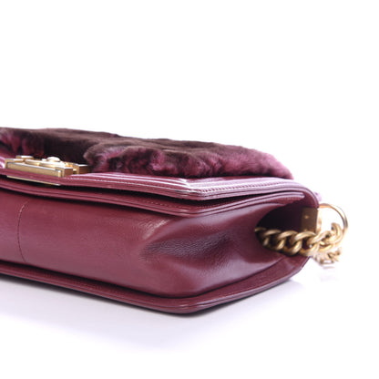 Chanel Orylag Rabbit Fur Calfskin Medium Boy Flap Red 7 of 9