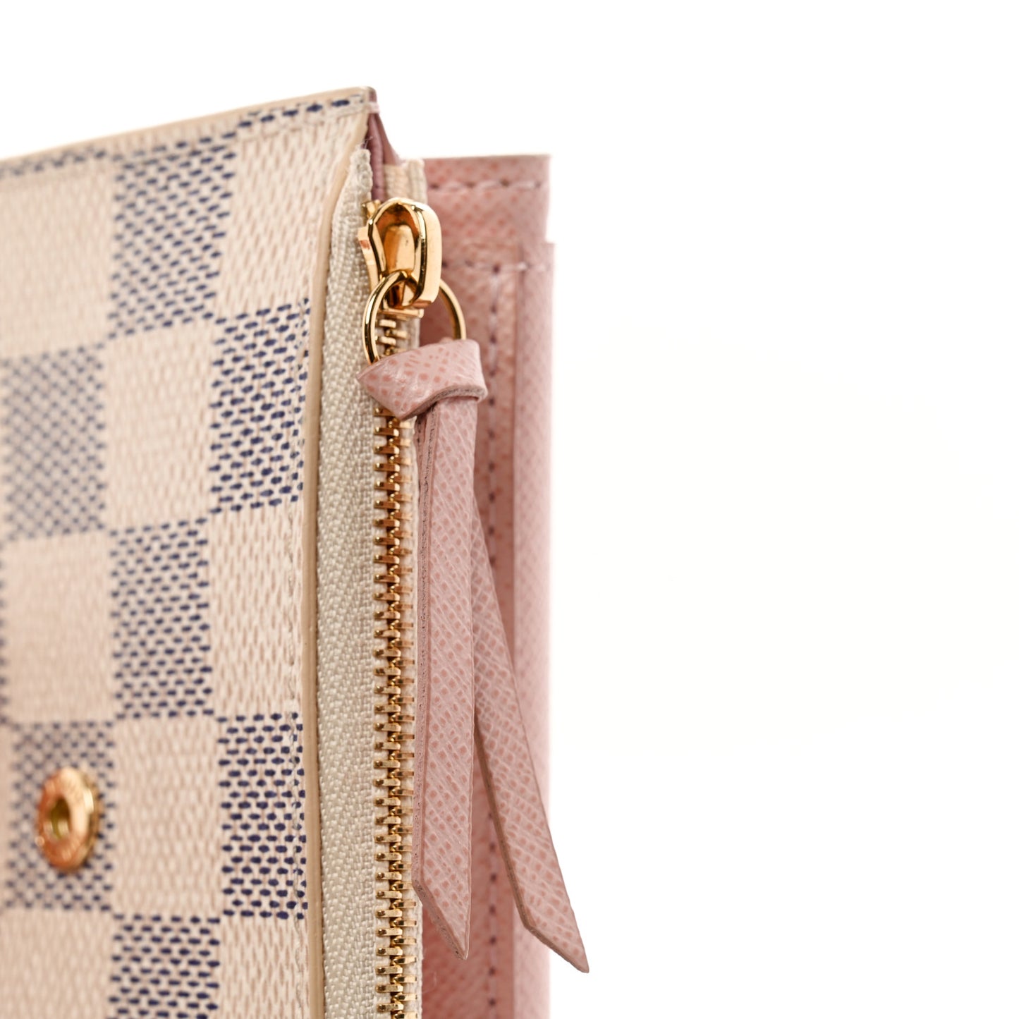 Damier Azur Victorine Wallet Rose Ballerine