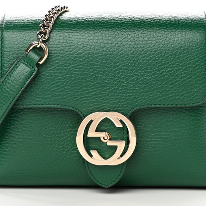 Gucci Dollar Calfskin Interlocking G Crossbody Bag Emerald 8 of 12