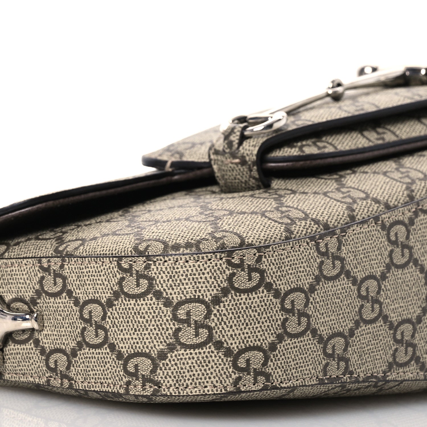 Gucci Monogram Small Horsebit 1955 Asymmetric Shoulder Bag 9 of 11