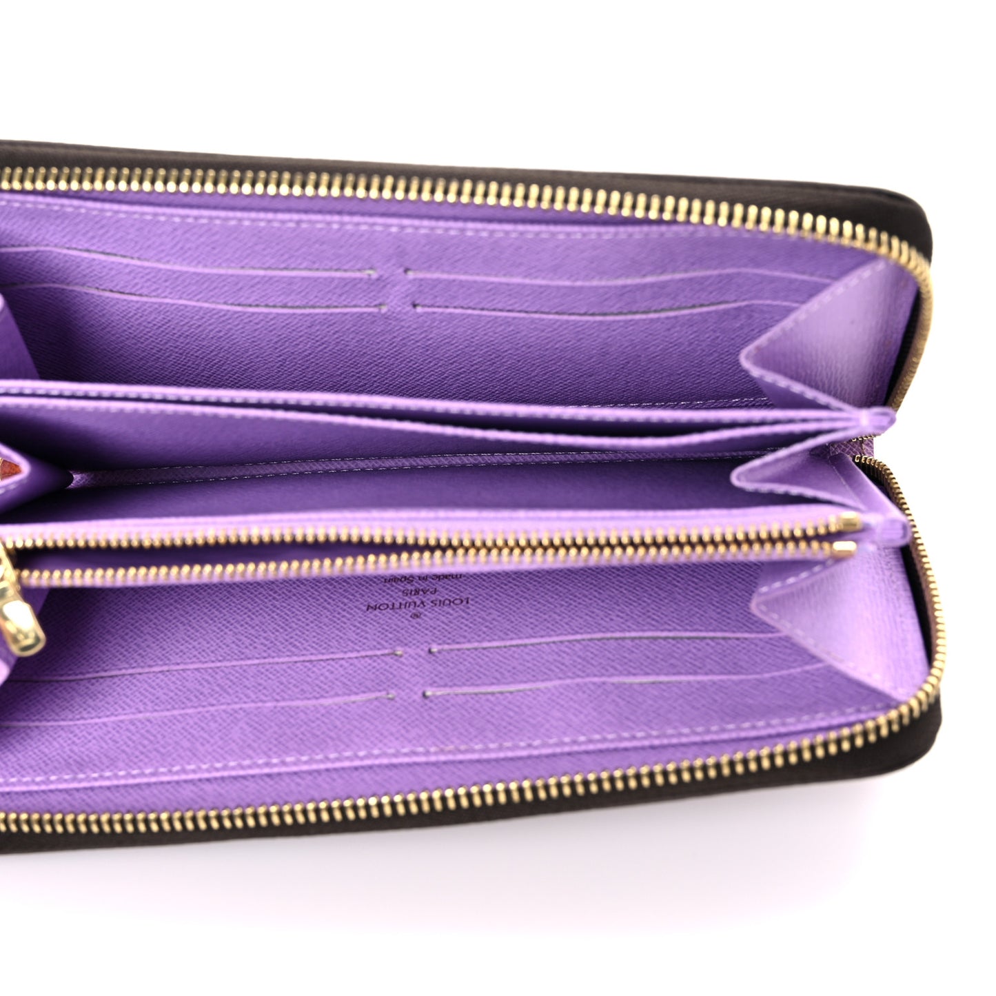 Damier Ebene Illustre Zippy Wallet Violet