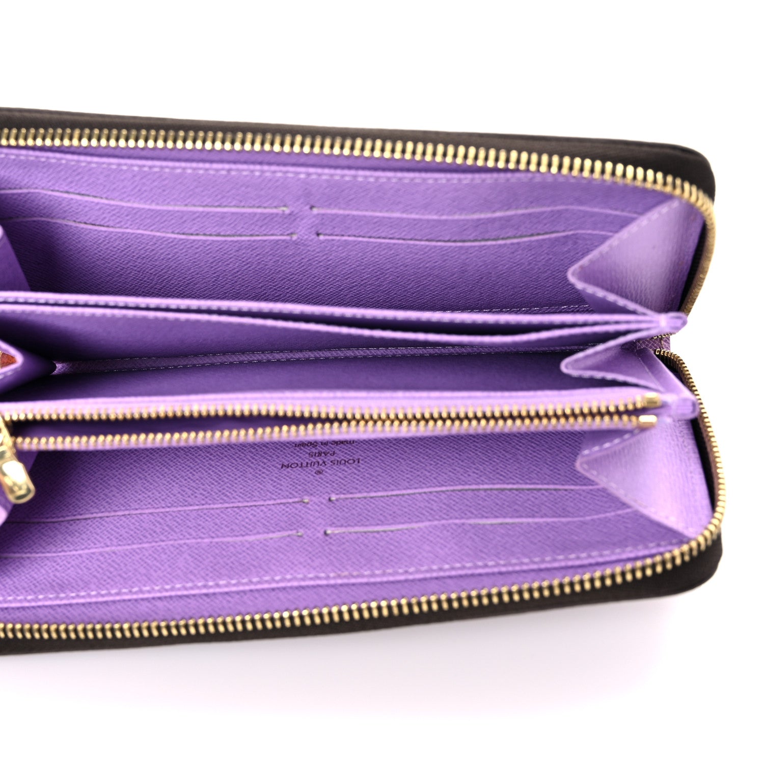Louis Vuitton Damier Ebene Illustre Zippy Wallet Violet 5 of 9