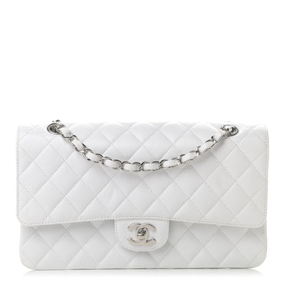 Chanel Caviar Quilted Medium Double Flap White 1 of 13