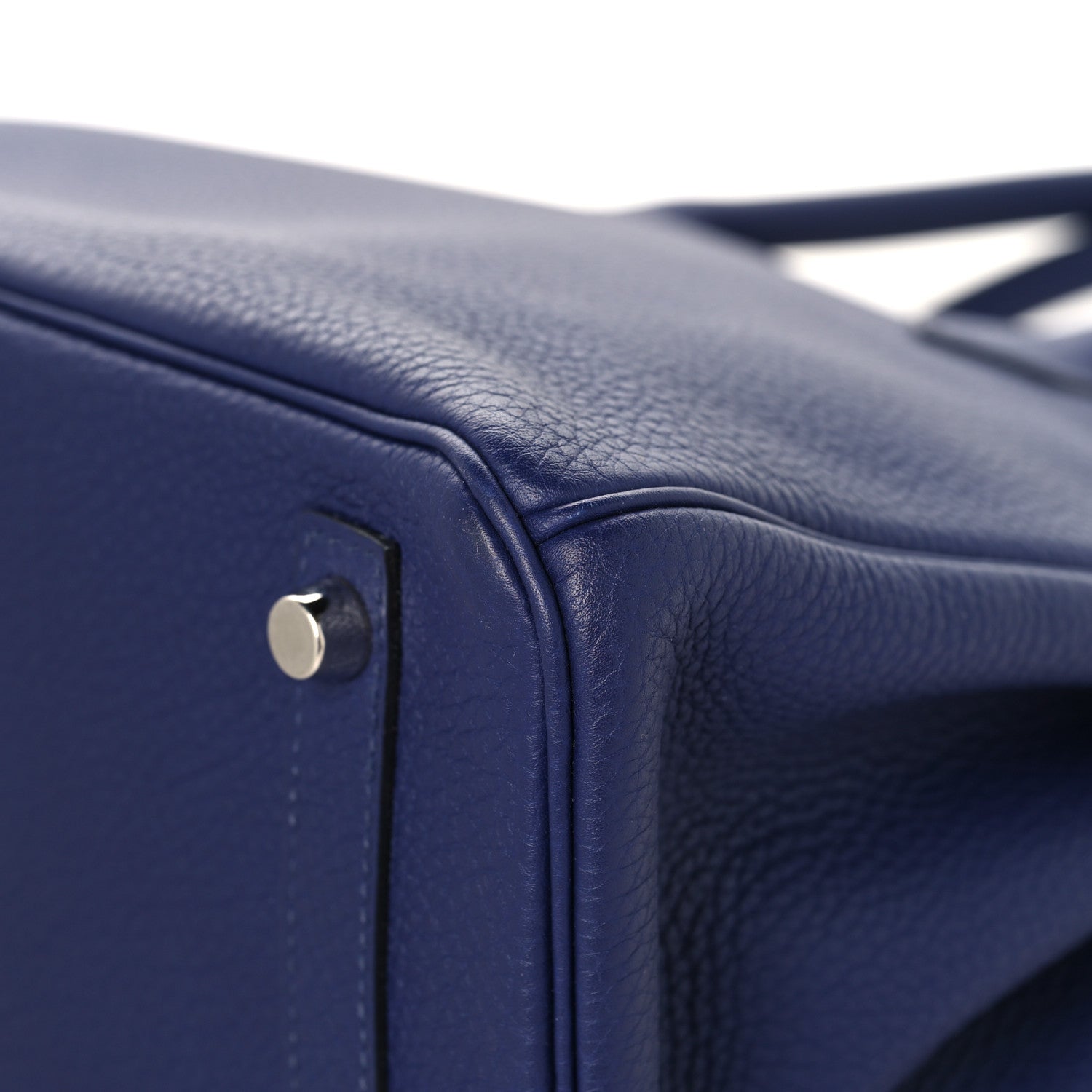 Hermes Togo Swift Officier Birkin 30 Bleu Encre Rouge H 12 of 13