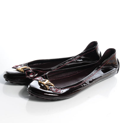 Louis Vuitton Patent Oxford Ballerina Flats Amarante Size 42 3 of 9
