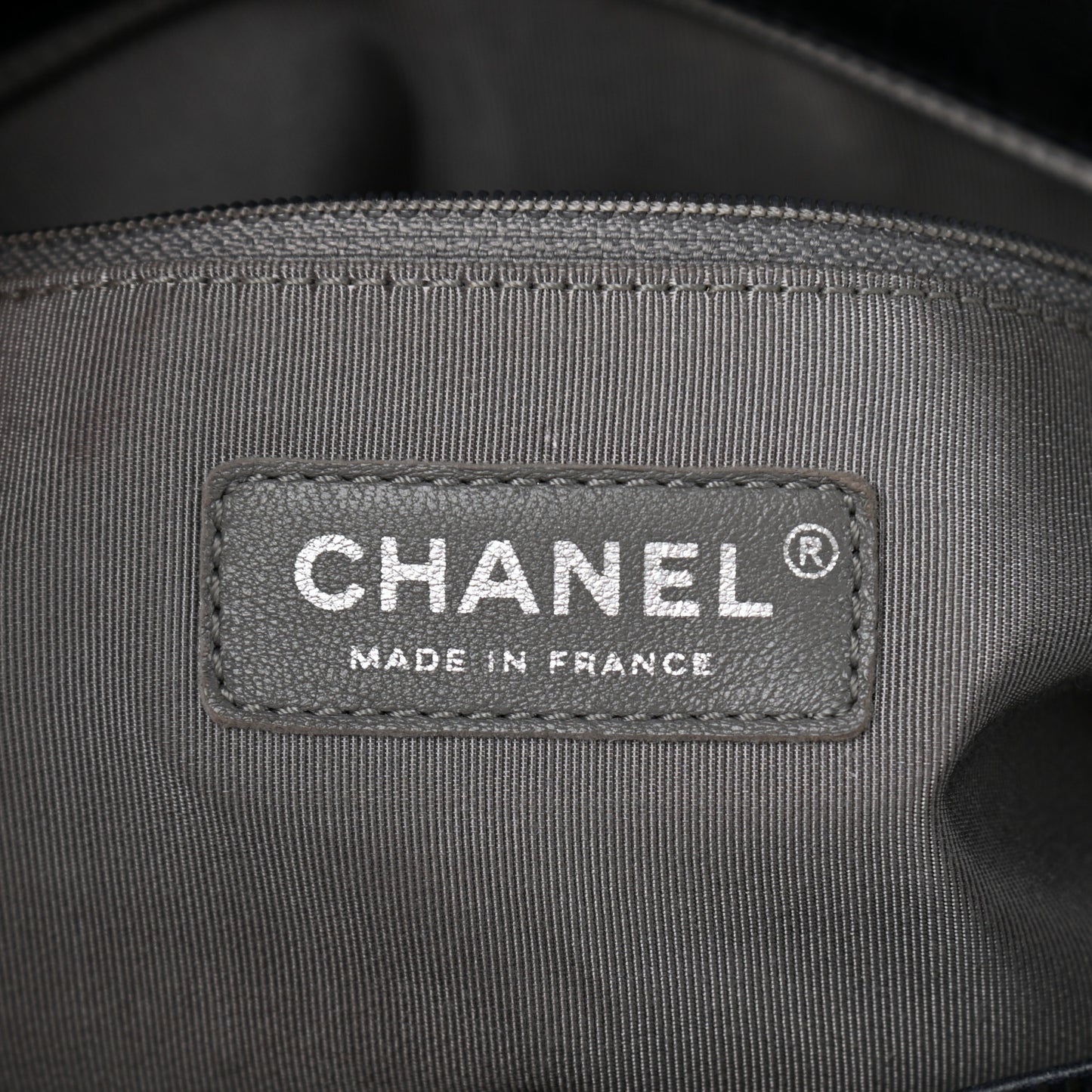 Lambskin Vertical Quilted Tote Navy