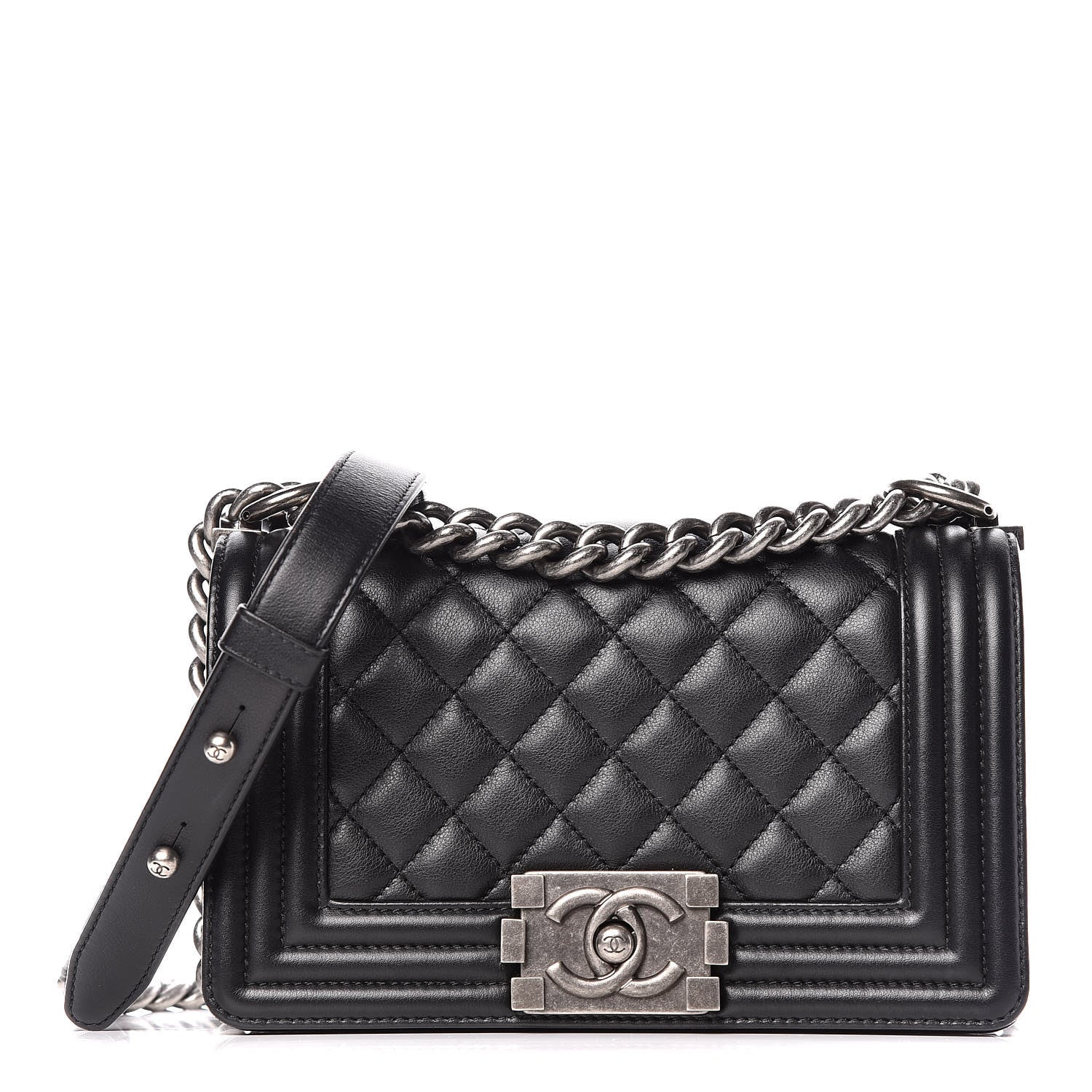Chanel Calfskin Quilted Small Boy Flap Black 1 of 12