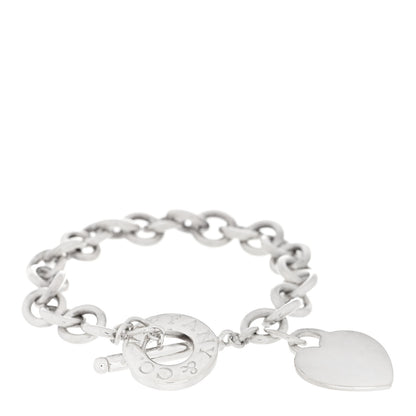 Tiffany Sterling Silver Heart Tag Toggle Bracelet 1 of 3