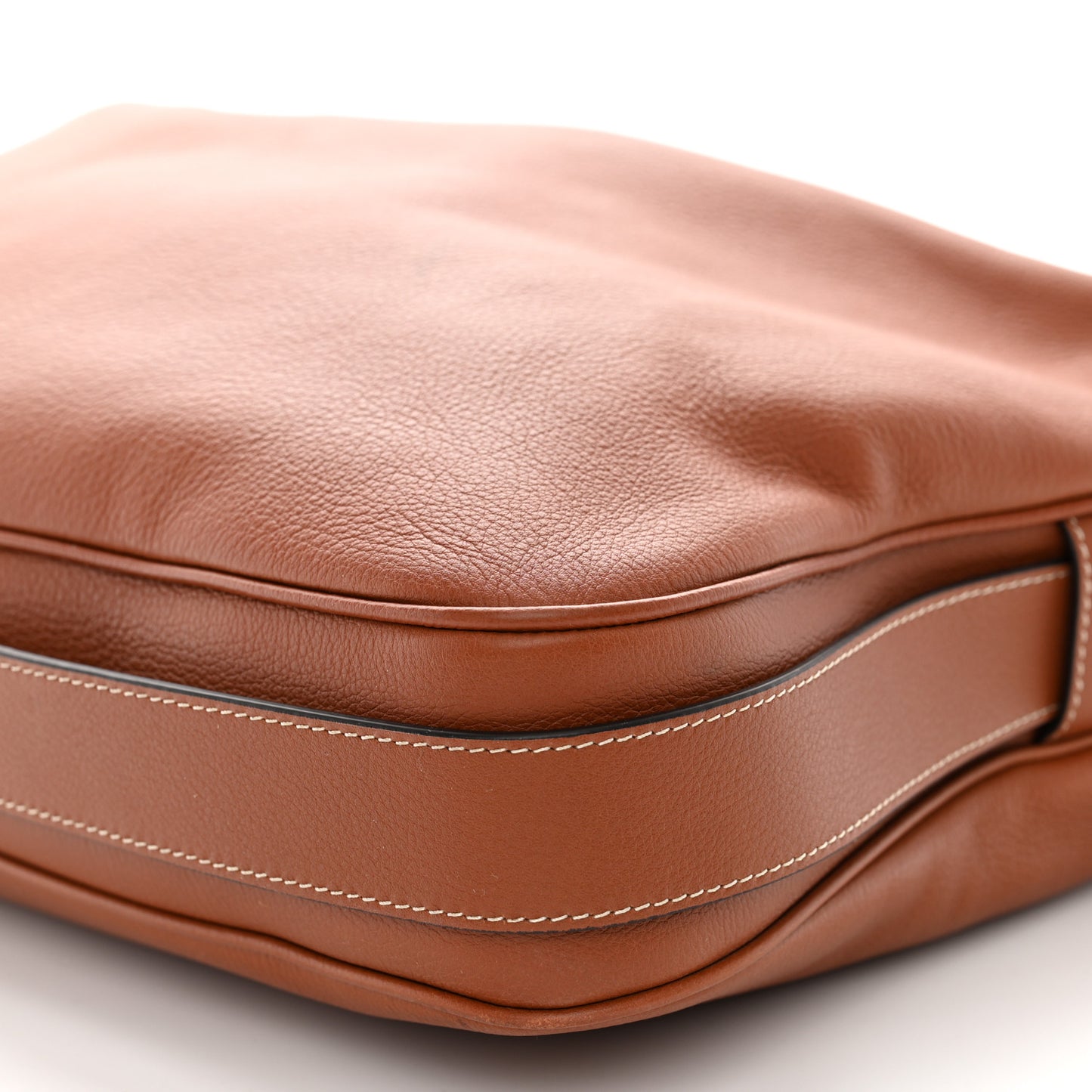 Supple Calfskin Large Romy Shoulder Bag Tan